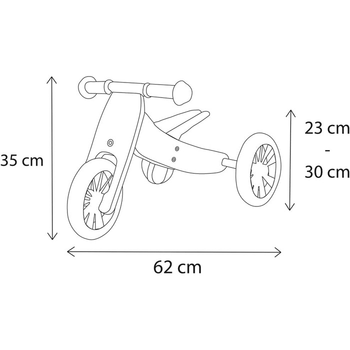 Дитячі ходунки/біговел з дерева 4-в-1 Smartbike від 1 року (ретро-зелений)