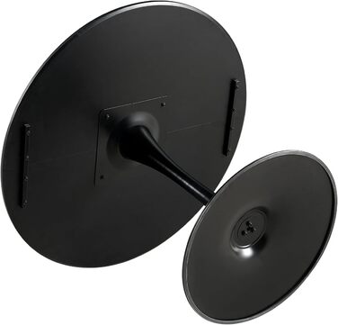 Скандинавський сучасний круглий обідній стіл, письмовий стіл, барний стіл, підходить для кухні, їдальні, вітальні та офісу, для 2-4 осіб, діаметр 100 см, чорний 100 x 100 см (круглий) чорний