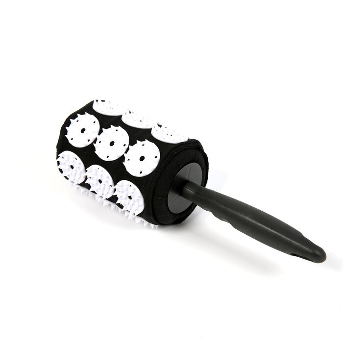 Роликовий масажний ролик для лімфотоку, масажер для шиї, полегшення подряпин на спині, зняття м&39язової напруги та болю, релаксація, інструмент для ручного масажу, чорний