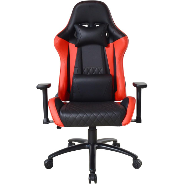 Геймерське крісло для високих людей - червоно-чорне