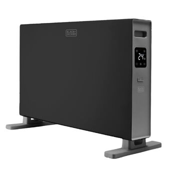 Конвекторний обігрівач, обігрівач, вентилятор, 2000 Вт, світлодіодний дисплей, 2 рівні потужності, таймер, захист від перегріву, ручка для перенесення, чорний 2000 Вт Цифровий, 2001E -