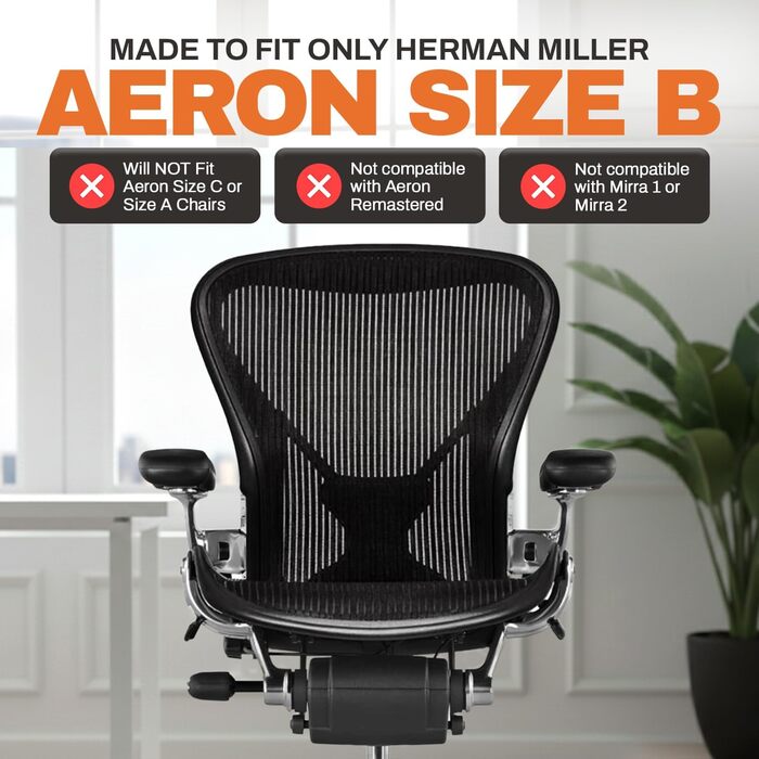 Запасне сидіння FOAMON для Herman Miller Classic Aeron розміру B середнього розміру (чорна сітка)