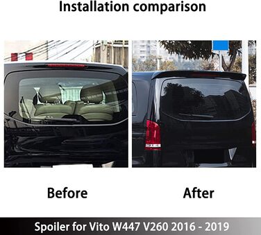 Для Mercedes Benz Vito W447 V260 2016-2019,Автомобільний задній спойлер,Ідеальний задній спойлер,Посадка заднього спойлера,ABS пластик,Модифікація автомобіля