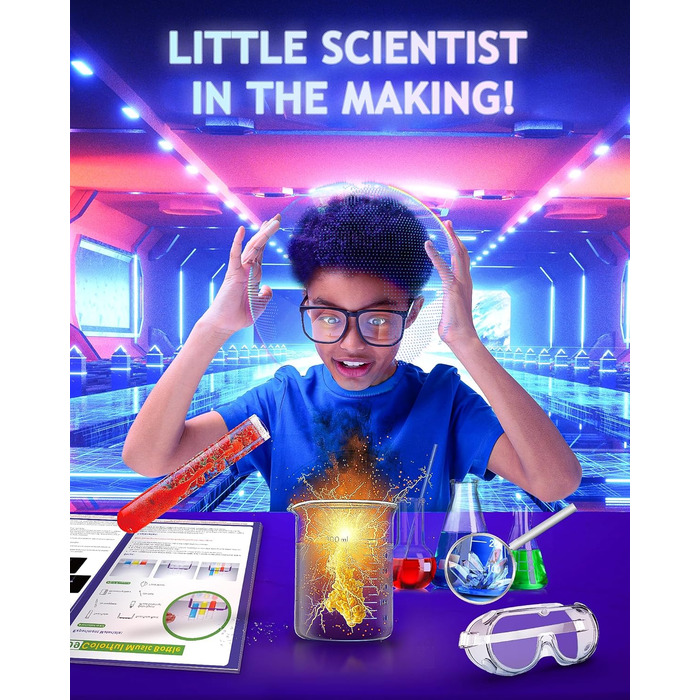 Експериментів для дітей, подарунковий набір іграшок для дітей з STEM-активності та науки, набір для хімії, подарунок на Різдво та день народження, 100