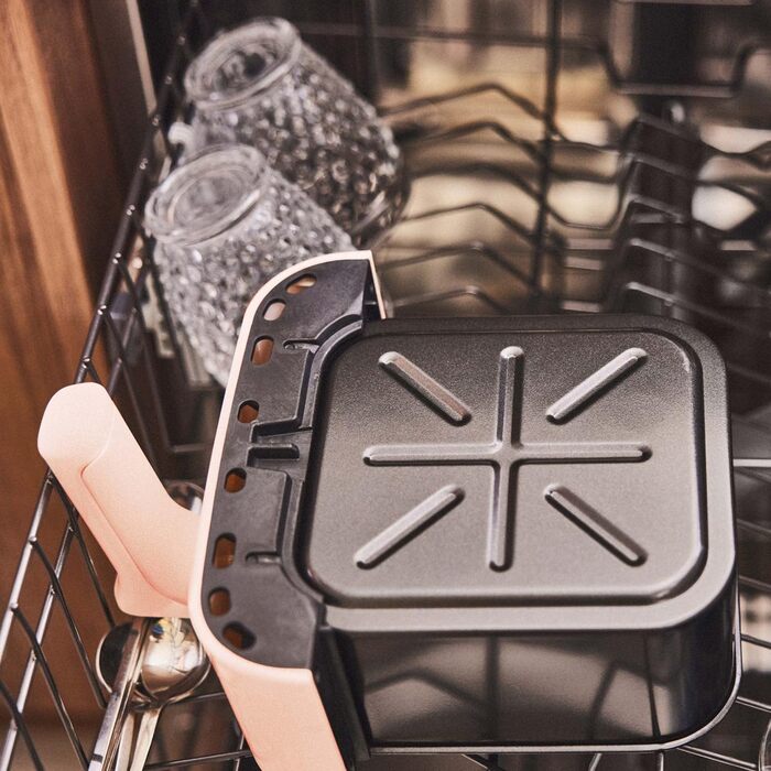 Мультипіч 2 л Air Power V20 (1200 Вт) з 8 програмами та сенсорною LED-панеллю, фритюрниця 2 л (до 230 C) для 2 осіб, легко чиститься та з додатком рецептів - без PFOA Корал 2 Літрос 3-й Корал