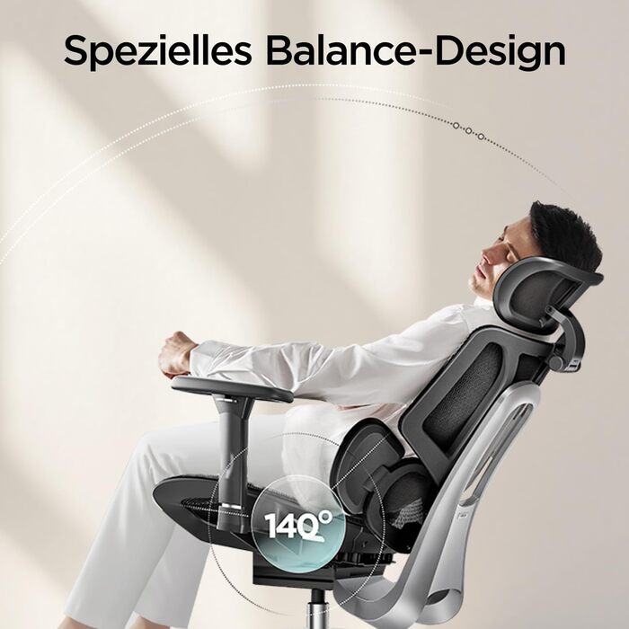 Ергономічне офісне крісло Hbada E3 Air з 3-зонною динамічною поперековою підтримкою, робоче крісло з 3D-регульованим підголівником, 3D-регульованими підлокітниками, чорне E3 Air