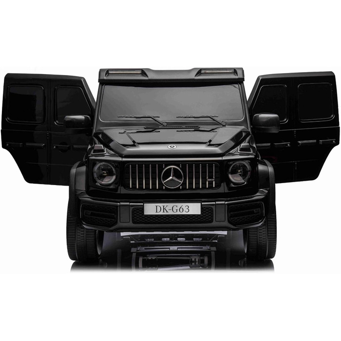 Дитячий електромобіль 4х4 12V 2-місний Mercedes AMG G63 G Class, чорний, MP3 плеєр з USB/AUX входом, акумулятор 12V14Ah, підвіска