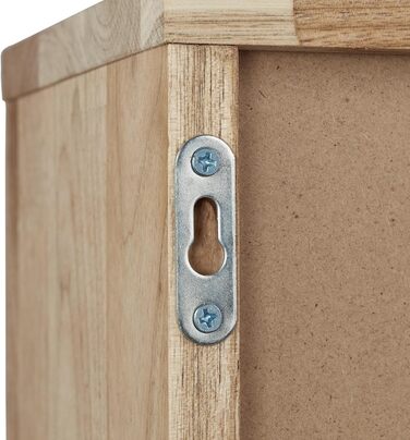 Настінна шафа Relaxdays, горіх, 2 відділення, магнітна застібка, підвісна шафа для ванної кімнати, кухні, ВШХ 42 x 42 x 18 см, натуральний колір, горіхове дерево