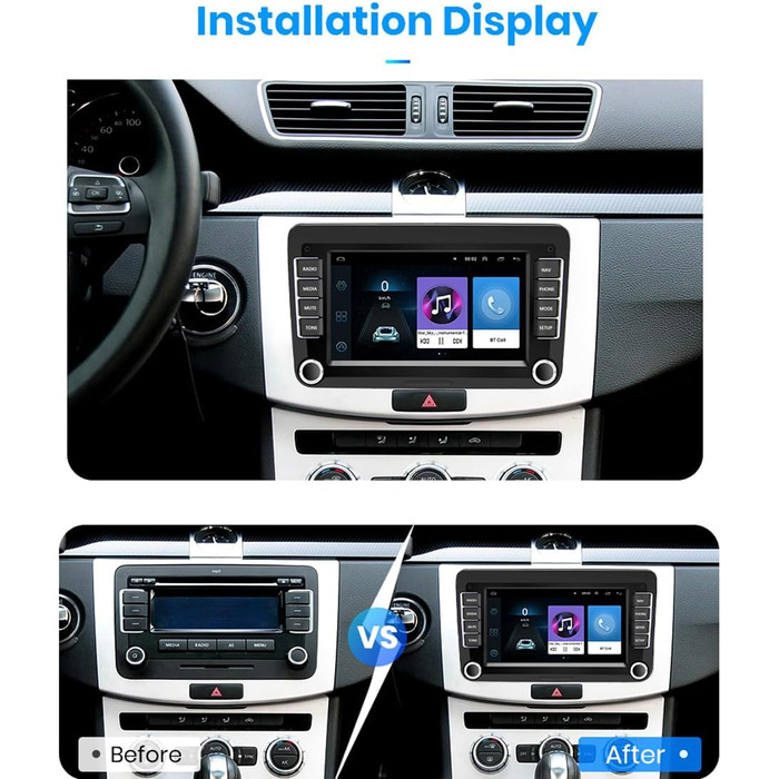 Автомобільна стереосистема Мультимедійний програвач Bluetooth WiFi Mirror Link GPS-навігація FM для V/W/Golf/Polo/Jetta/Passat/Skoda/Octavia Камера заднього виду, 2 DIN Android