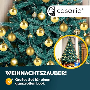 Різдвяні кульки 54 шт золоті Deuba