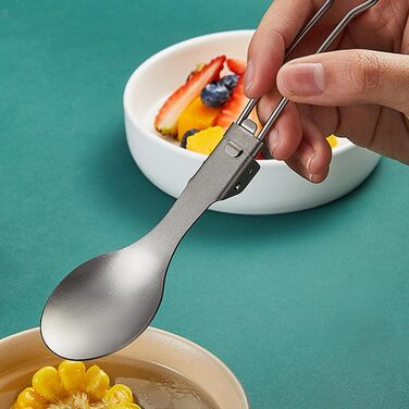 Кемпінговий набір столових приборів Виделка ложка палички металевий посуд складний посуд столові прилади для пікніків походи на пр