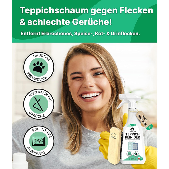 Мл ДЛЯ ВСІХ КИЛИМІВ - Засіб для чищення килимів Піна для килимів - Засіб для виведення плям проти запаху - Засіб для чищення килим
