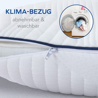 Подушка MLILY від Bestschlaf Lono, зручна в&39язкоеластична подушка розміру XXL, універсальне використання, знімний чохол Seaqual, який можна прати, сертифікована Oeko-Tex та CertiPur