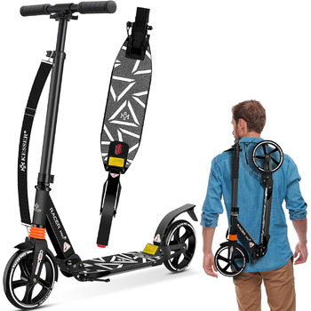 Самокат 205 мм колеса PU Big Wheel - педальний самокат Pro-S з подвійною підвіскою, міський самокат самокат складний і регульовани