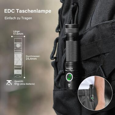 Світлодіодний ліхтарик Sofirn SC31 Pro, суперяскравий 2000 люмен, акумуляторний ліхтарик USB-C, ручний ліхтарик, інтерфейс Anduril, 6 рівнів яскравості, водонепроникний, функція пам&39яті з акумуляторною батареєю, для спорту на свіжому повітрі, для пішого