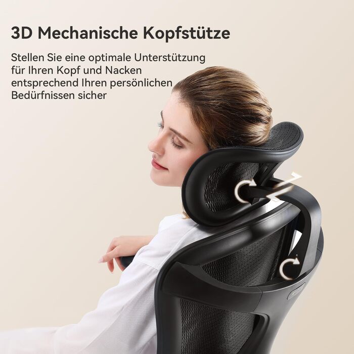 Ергономічне офісне крісло SIHOO Doro C300 з надм&39якими 3D-підлокітниками, динамічною поперековою підтримкою для домашнього офісу, регульованою спинкою (чорне) чорна основа