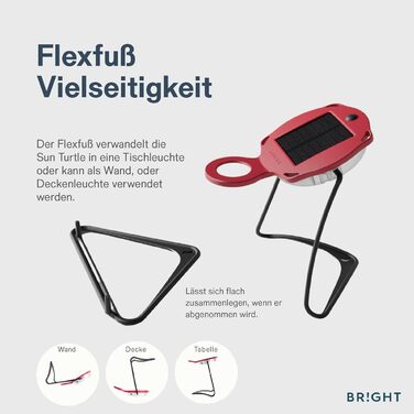 ЯСКРАВІ сонячні ліхтарі SunTurtle для використання на вулиці - компактний сонячний ліхтар, що перезаряджається від USB та сонячної енергії, регульована яскравість, для кемпінгу та надзвичайних ситуацій