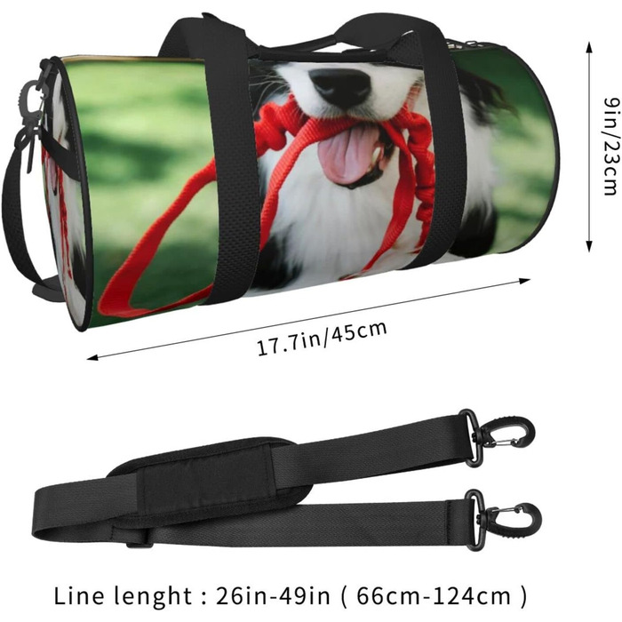 Дорожня сумка Веселий пес на траві, спортивна сумка для чоловіків та жінок