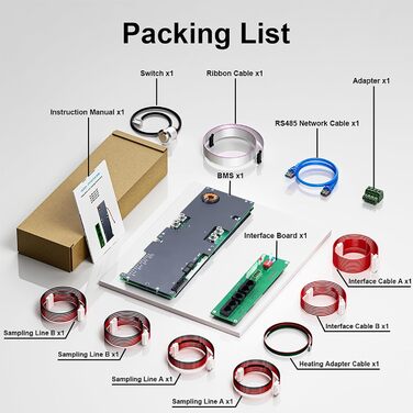 Інверторна система BMS JKBMS 8S-16S 24V-48V 200A - V19 для домашнього накопичення енергії BMS з UART для нового дисплея, активним балансуванням 2A, вбудованим Bluetooth, RS485 та CAN, для сонячної системи (JK-PB2A16S20P V19)