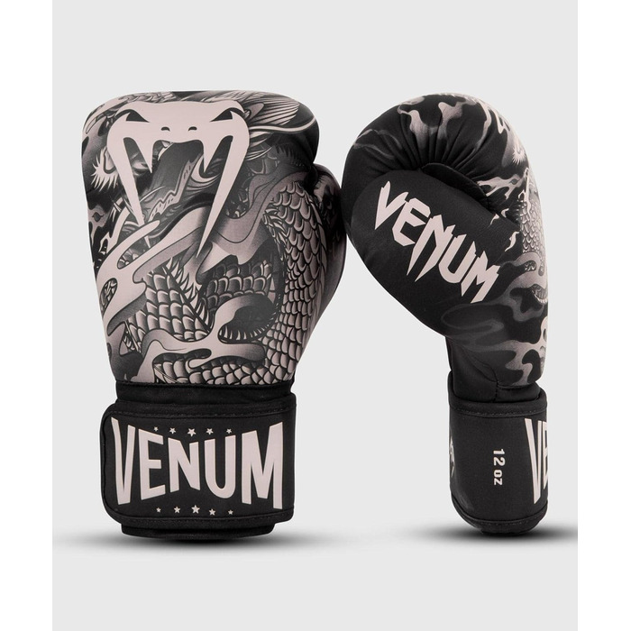 Боксерські рукавички Venum Dragon&39s Flight 12 oz чорні/пісочні