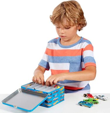 Колекційний кейс Theo Klein 2883 Hot Wheels, металевий кейс для іграшок до 18 автомобілів, 21 x 15,5 x 8,5 см, іграшка для віком в