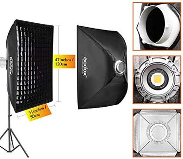 Прямокутний софтбокс Honeycomb Grid Softbox з Bowens для портретної студії Blitz Speedlite Softbox (SB-FW80X120), 80X120