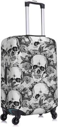 Чохол для валізи BAFAFA з принтом черепа та скелета, захист від подряпин та пилу, еластичний, чорний, розмір 95
