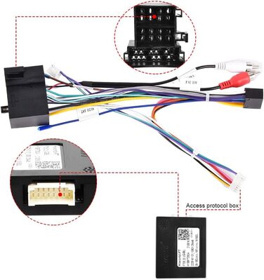 Автомобільна стереосистема Hikity Android з 7-дюймовим екраном для FIAT 500 2007-2015 Автомобільна стереосистема з сенсорним дисплеєм Navi Bluetooth з сенсорним дисплеєм гучного зв'язку з камерою заднього виду Wi-Fi / RDS / FM / USB / Mirror / Canbus (Біл