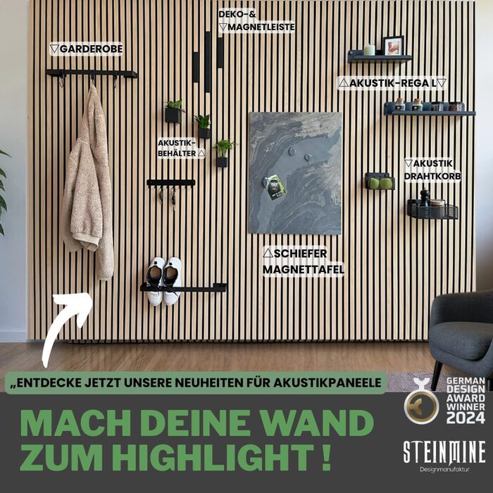 Набір аксесуарів дизайнерського виробника, полиці та настінні контейнери для настінних органайзерів та акустичні панелі для саморобних настінних полиць для офісу, кухні тощо (великий металевий дротяний кошик для настінних органайзерів без свердління) Мета