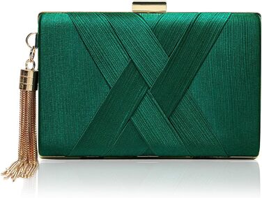 Клатч жіночий, вечірня сумочка, елегантна сумочка на ланцюжку, крос-боді, сумочка для вечірки, урочистих подій, побачень, зелена