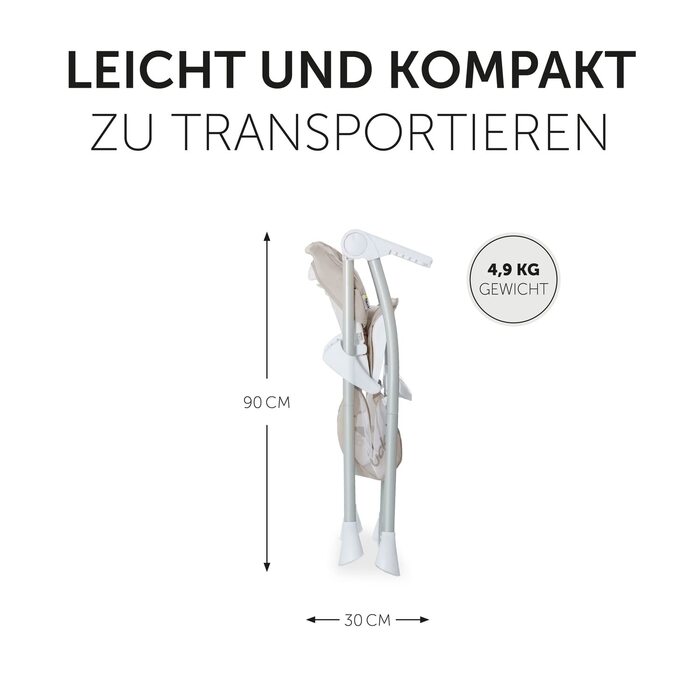 Стільчик для годування Sit N Fold для дітей від 6 місяців до 15 кг, Складаний дорожній стільчик зі столиком, Регульована спинка од