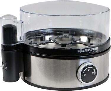 Яйцеварка ROMMELSBACHER ER 400 - на 1-7 яєць, регульована твердість, електронний контроль часу приготування, вимикач, звуковий сиг