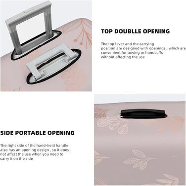 Чохол для валізи з квітковим принтом, рожеве золото, еластичний захист від подряпин, розмір XL