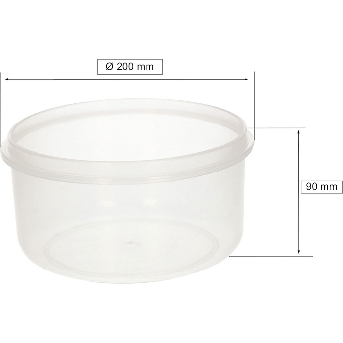 Ланчбокс 2,3 л круглий контейнер для їжі з пластику