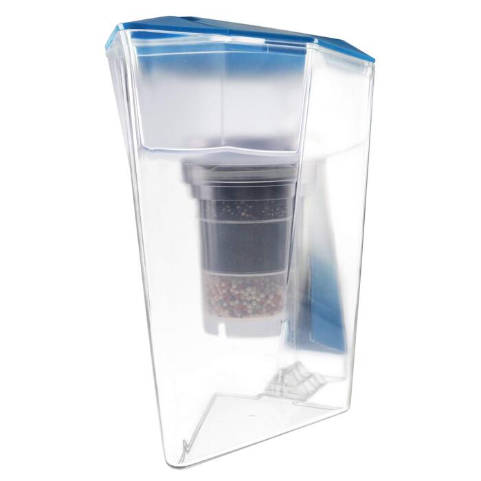 НОВИНКА Фільтр для води Premium Bio Зроблено в Німеччині, вкл. 1 глечик для питної води 1 фільтрувальний картридж і фільтрувальна подушечка (на 3 місяці) - світло-блакитний, фільтр для питної води фільтрувальний глечик.