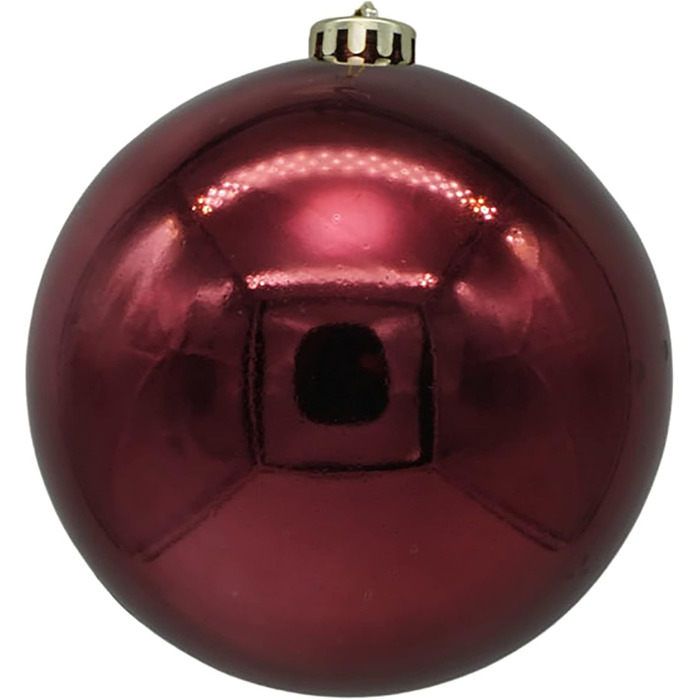 Пластикові різдвяні кульки 6 шт бордові Annastore