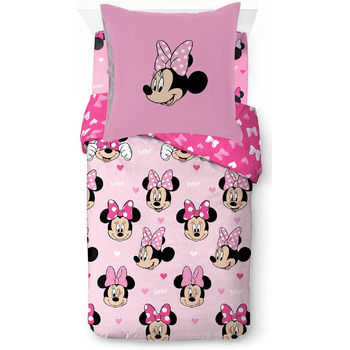 Комплект постільної білизни Disney Minnie Hearts & Love з 3 предметів з 100 бавовни, розмір односпального ліжка 135x200 см - підко