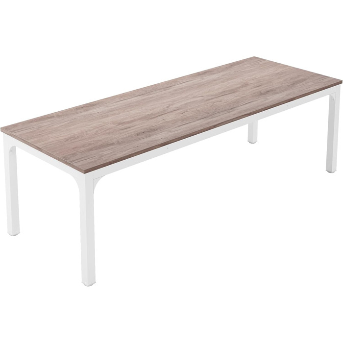 Письмовий стіл подовжений 200 см для двох осіб, подвійна робоча станція для домашнього офісу, дуб