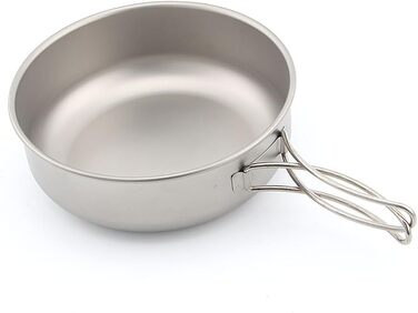 Титанова миска Keith, 300 мл 600 мл, Надлегка, Посуд для кемпінгу, Миски для пікніка, Портативна складна ручка (Ti5326-600 мл) Ti5326, 600 мл