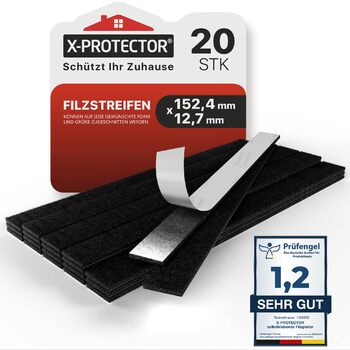 Фетрові самоклеючі смужки для захисту підлоги, 20 шт. X-Protector