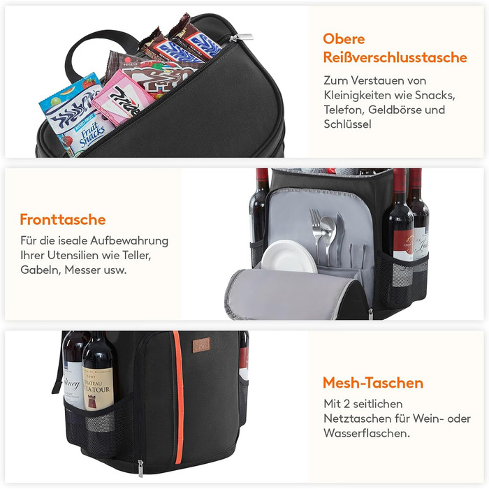 Рюкзак-холодильник Lifewit 30L на 36 банок, герметичний рюкзак-холодильник, водонепроникна ізольована сумка для обіду для чоловіків, жінок, роботи, пікніків, пляжу, кемпінгу, подорожей, чорний L