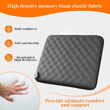 Надувна подушка для сидіння на вулиці, самонадувальна дорожня подушка, надлегка, водонепроникна, складна подушка для сидіння для кемпінгу, каякінгу, офісу, подорожей та автомобіля, 43x33 см