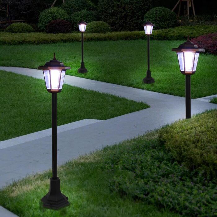 Різдвяний сонячний ліхтар з кашпо, 90 см, світлодіодний, водонепроникний, чорний, з різдвяним вінком