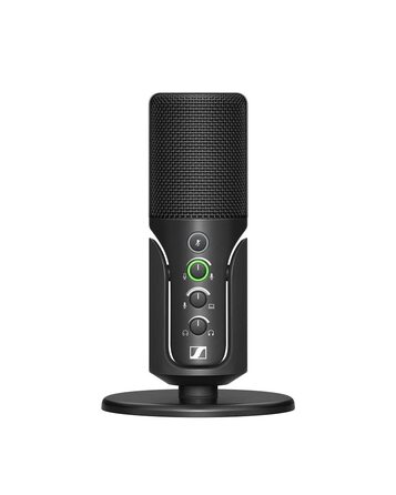 Мікрофон Sennheiser Profile з конденсаторним капсюлем Plug & Play, ідеальний для подкастів та стрімінгу Настільна підставка та кабель USB-C 1,2 м у комплекті Чорний (700065)