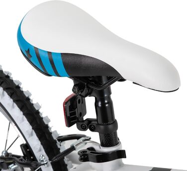 Дитячий велосипед JOYSTAR Lubbock 20 24 дюйми для хлопчиків та дівчаток віком 7-12 років, гірський велосипед хардтейл для дітей з 1/7-швидкісною коробкою передач, білі шиповане покриття, дитячий велосипед білого кольору 20 дюймів з 7-швидкісною трансмісіє