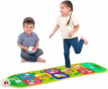 Електронний килимок для стрибків Chicco Jump & Fit, Інтерактивна гра зі світлом і звуком, Музичний килимок для дому, 2 режими гри,