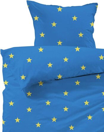 Комплект дитячої постільної білизни Lavea - Linus Kids 100 x 135см 40 x 60см. Дизайн Зірки - Колір Синій 100 бавовна. Висока якіст