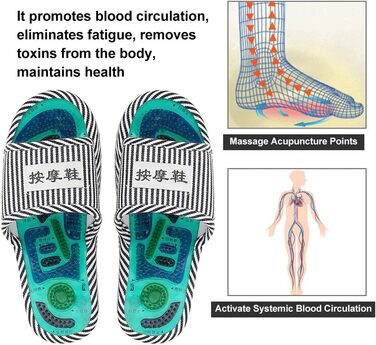 Точковий масаж Тапочки, магнітотерапія Масажне взуття Масажні тапочки Охорона здоров'я Активація крові Розслаблення ніг Масажне взуття для чоловіків і жінок (чоловіків)