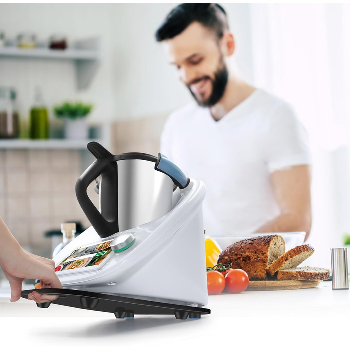 Розсувна дошка для Thermomix TM6, акрилова розсувна дошка для аксесуарів, швидкорухома дошка для кухонного комбайна Thermomix Vorwerk TM 6 Аксесуари Pad Board Acrylic Black