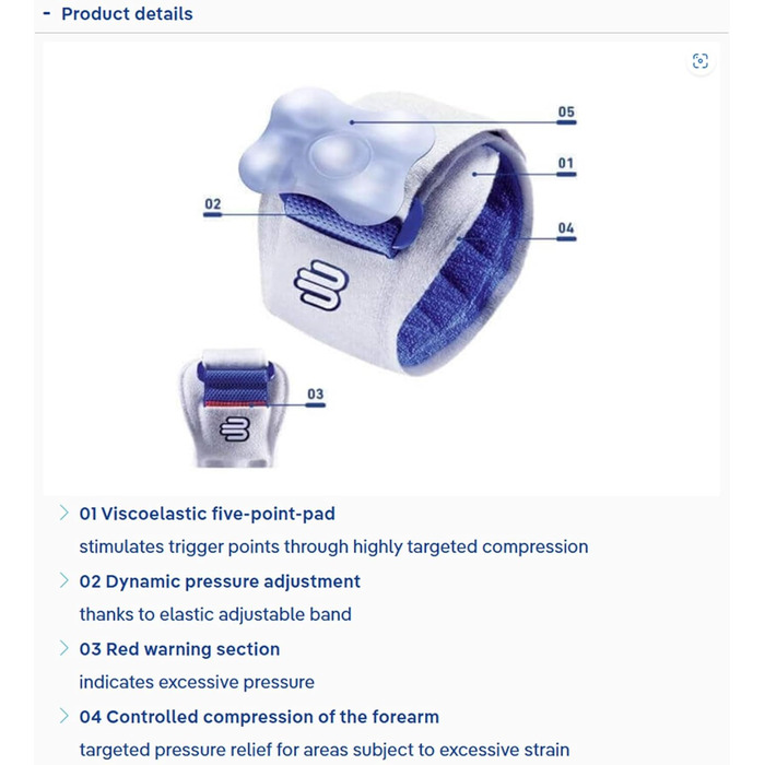 Універсальний титановий стабілізатор для передпліччя Bauerfeind Orth EPIPOINT